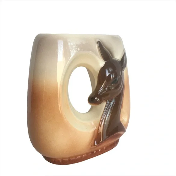 Vintage 1950s Royal Copley Deer Vase - Picture 2 of 6